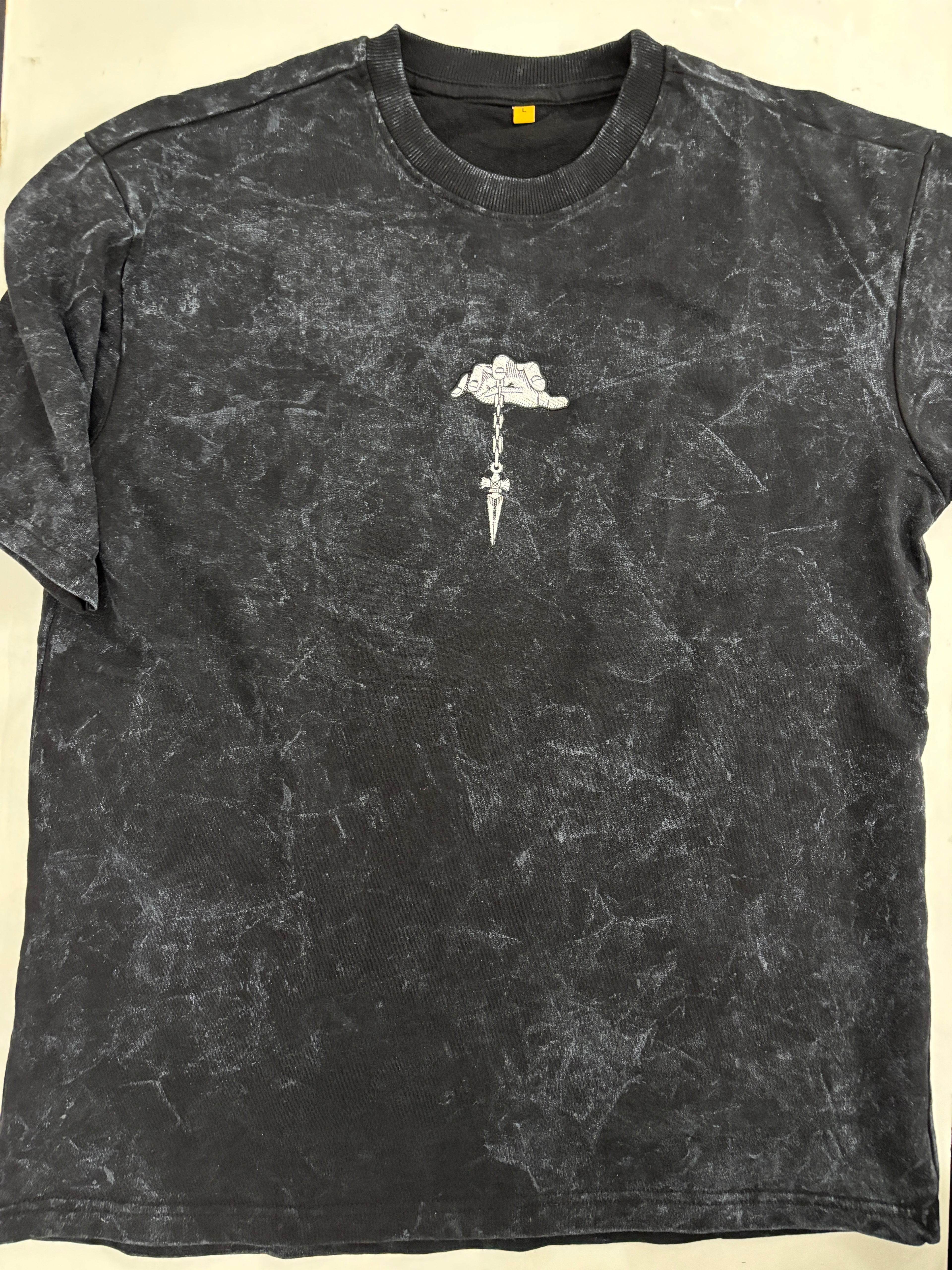 Judgment Chain  Art Acid-Wash Oversized T-shirt