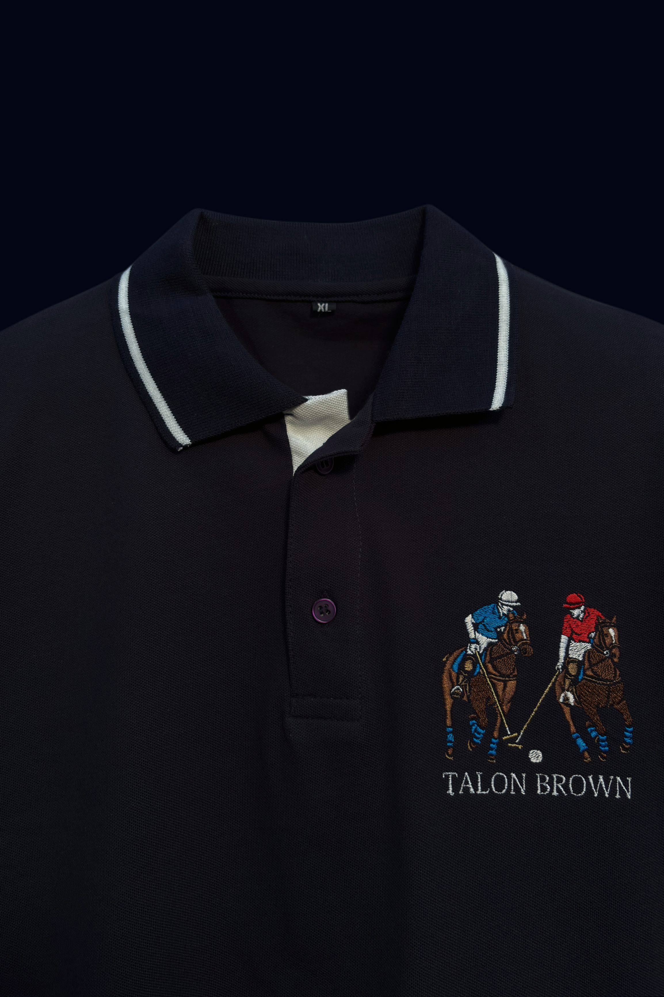 Navy Blue Dual Player Polo T-Shirt