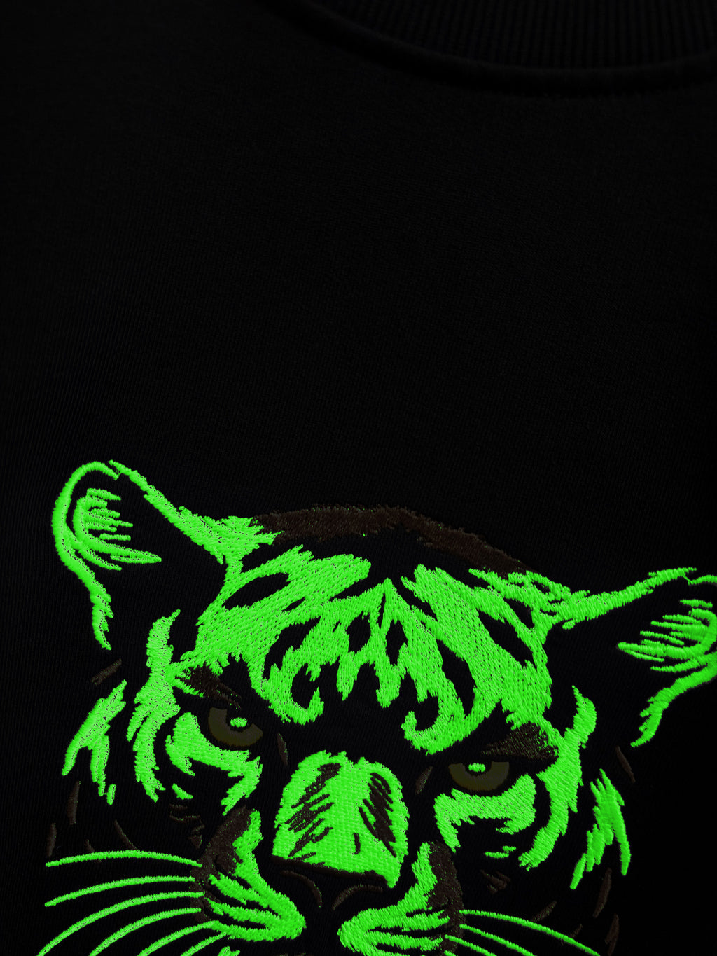 Glowing Panther Black Oversized T-Shirt