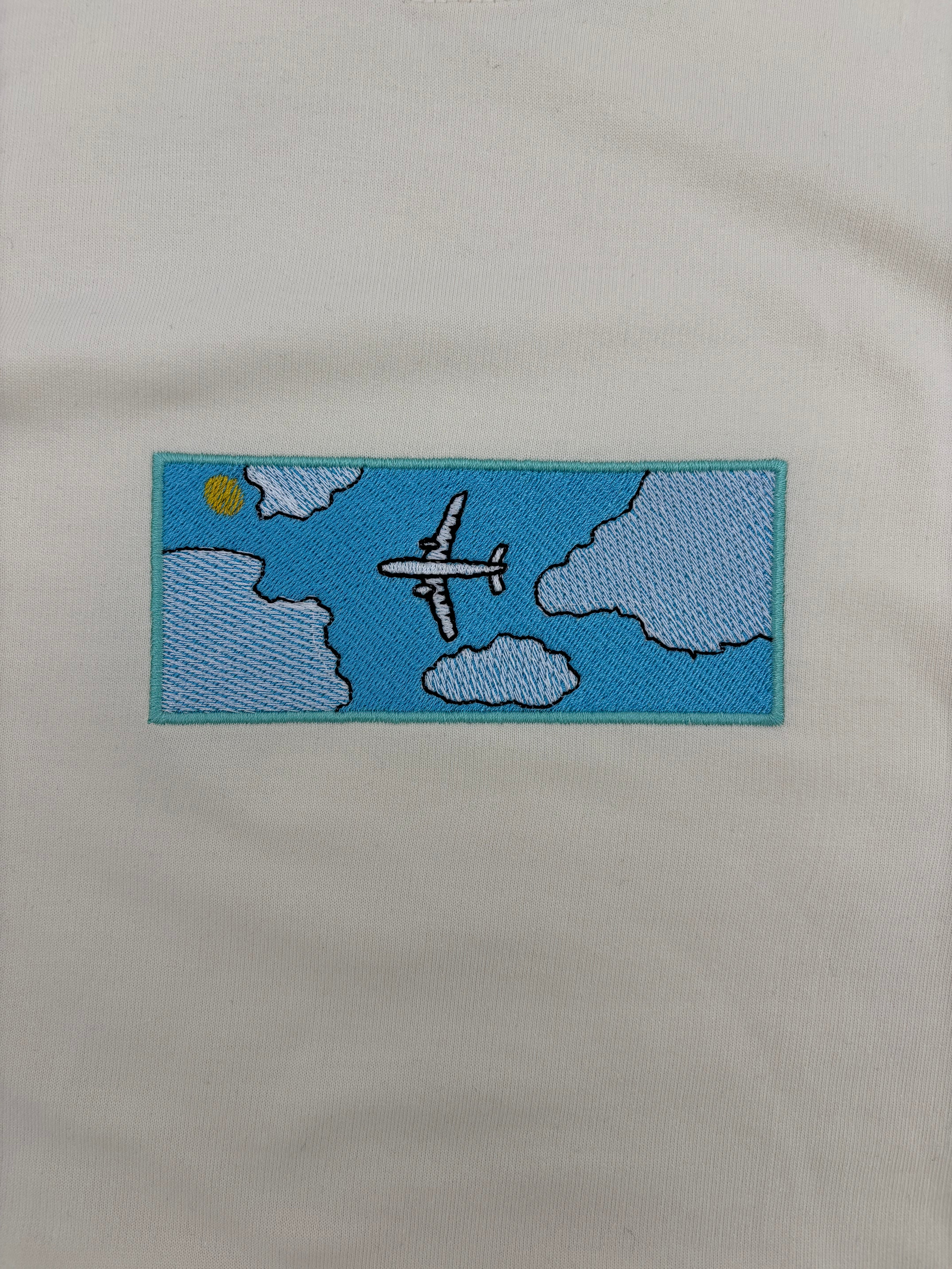 Airplane Stitched Oversized T-shirt