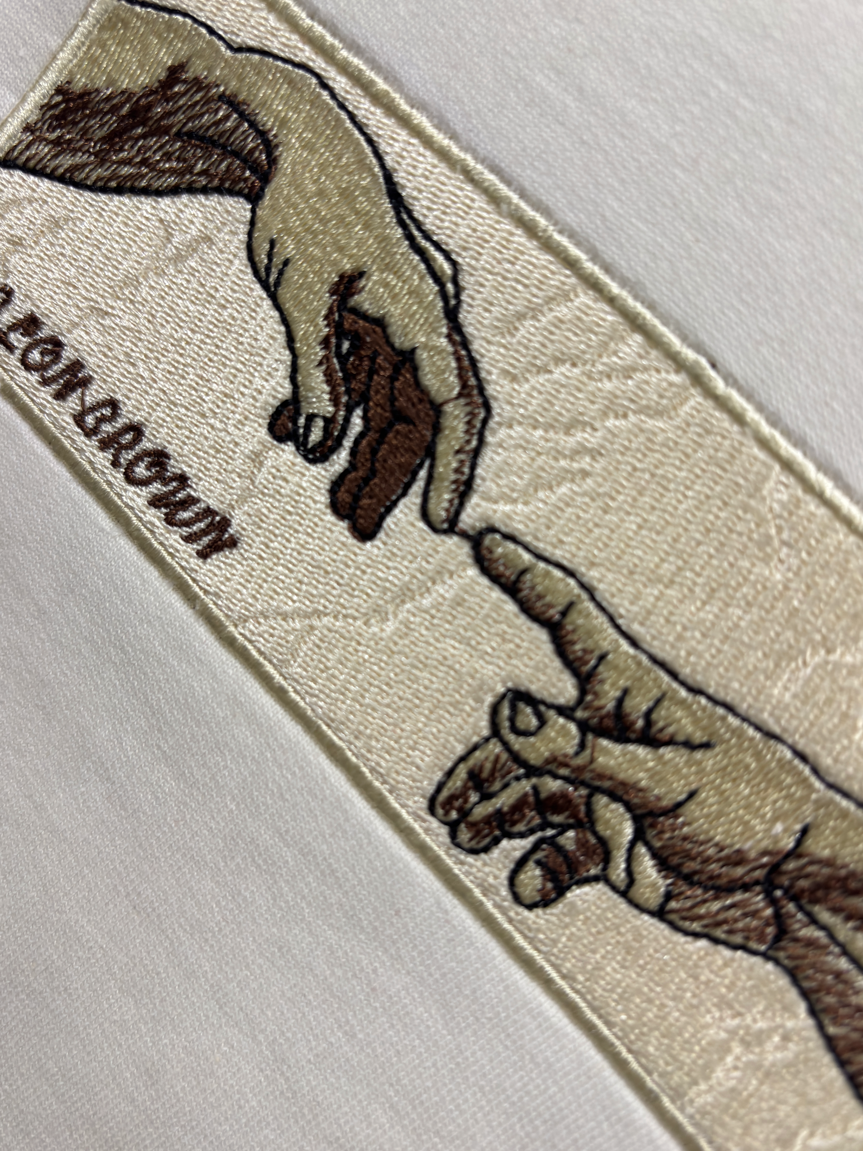 Adam Hand Art Off White Oversized T-Shirt