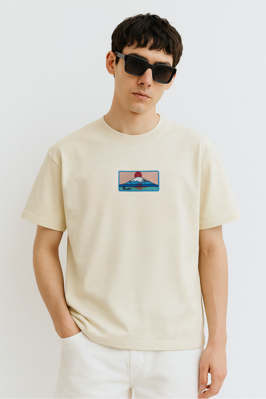 Mountain Sunset Art Oversized T-shirt