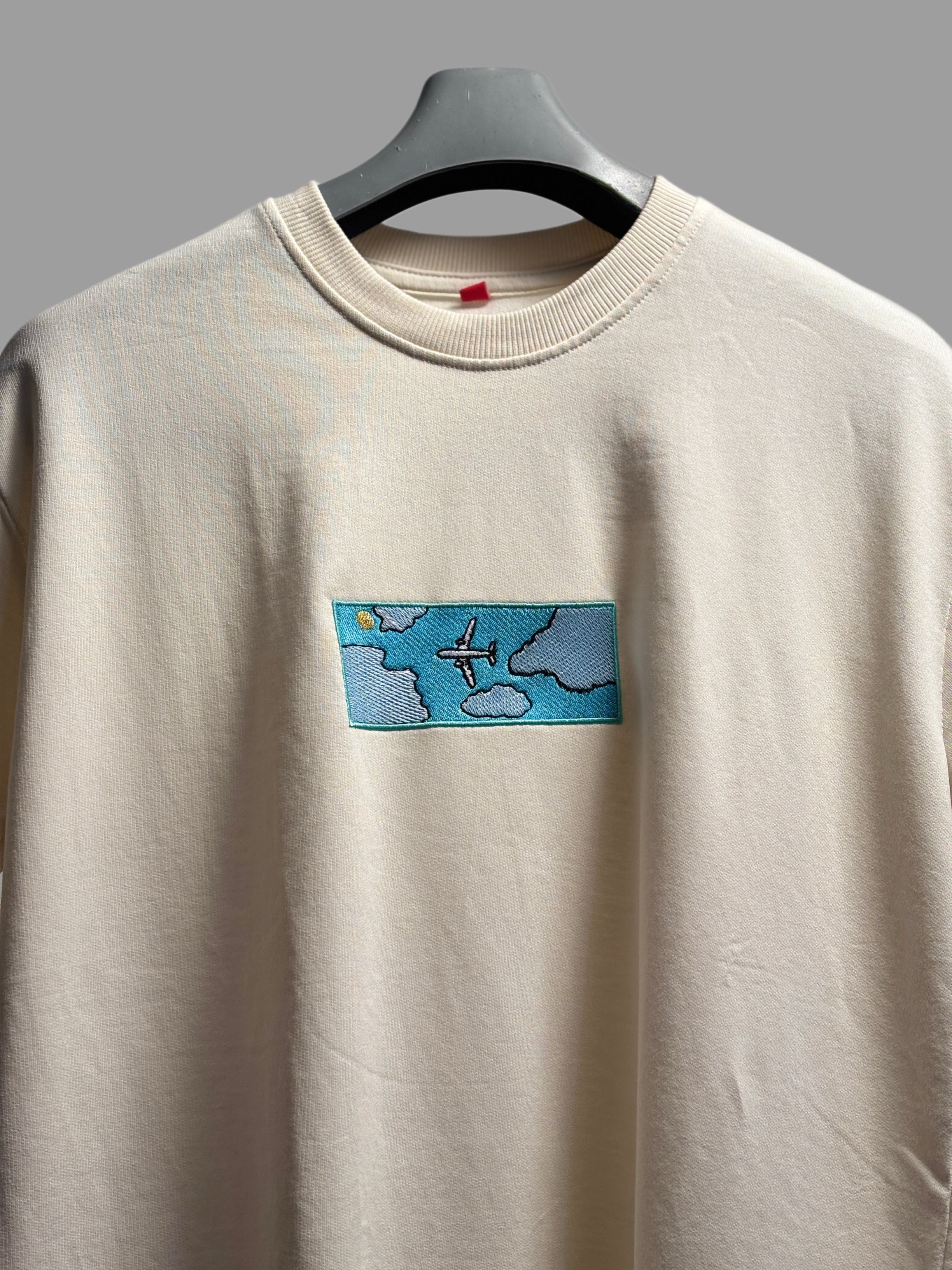 Airplane Stitched Oversized T-shirt