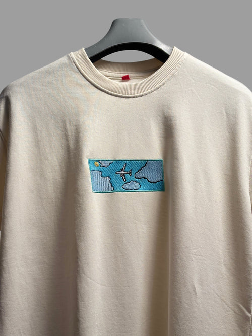 Airplane Stitched Oversized T-shirt