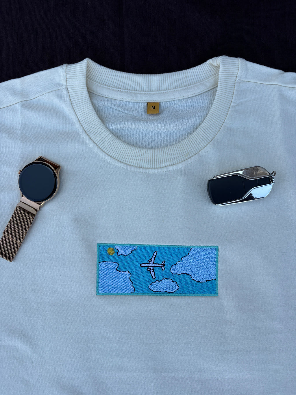 Airplane Stitched Oversized T-shirt