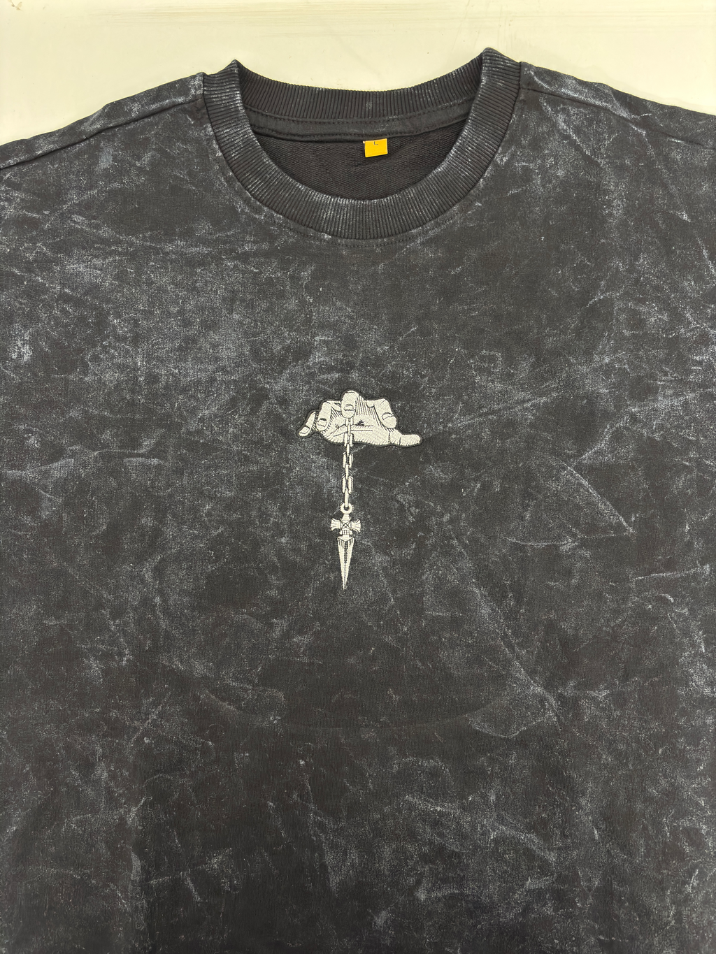 Judgment Chain  Art Acid-Wash Oversized T-shirt