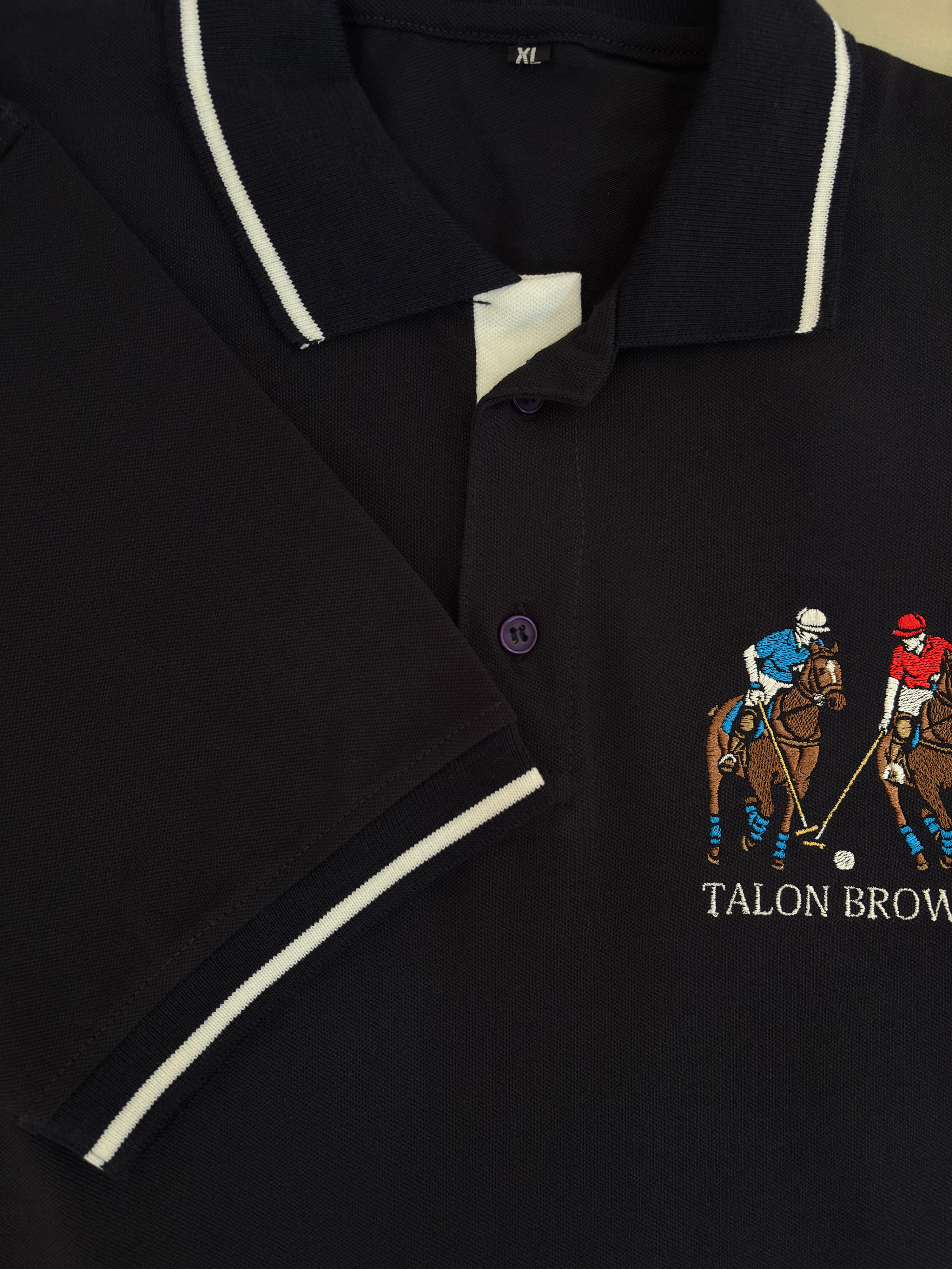 Navy Blue Dual Player Polo T-Shirt