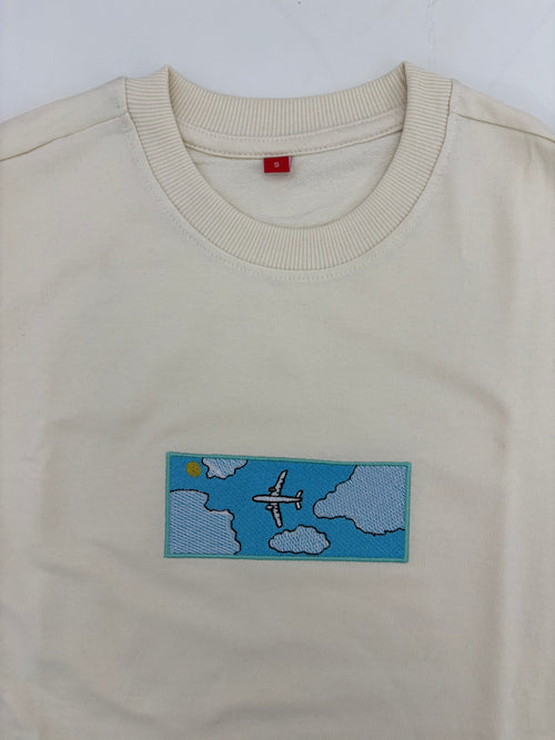 Airplane Stitched Oversized T-shirt