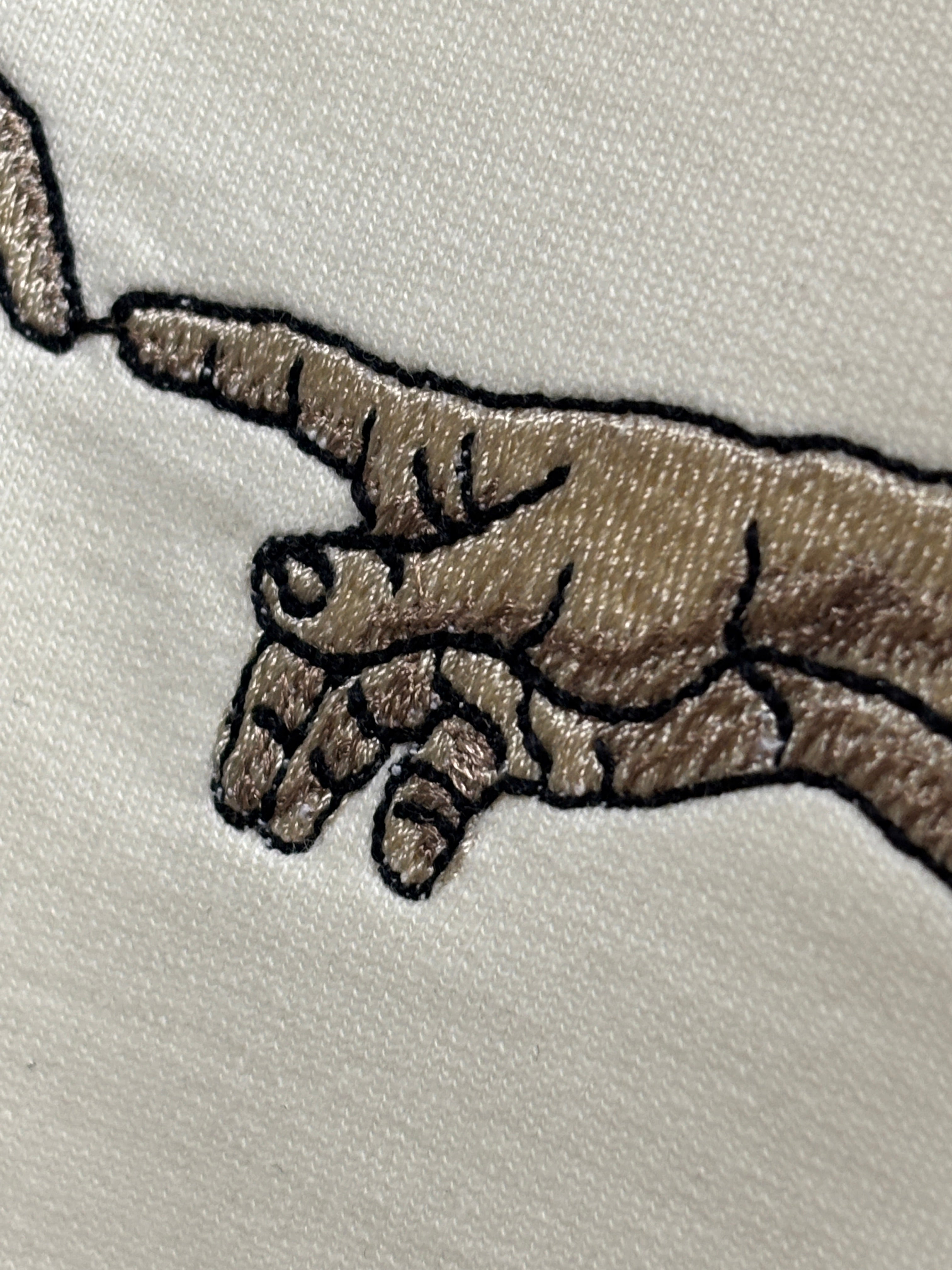 Hand Design Off White Embroidered Oversized T-shirt