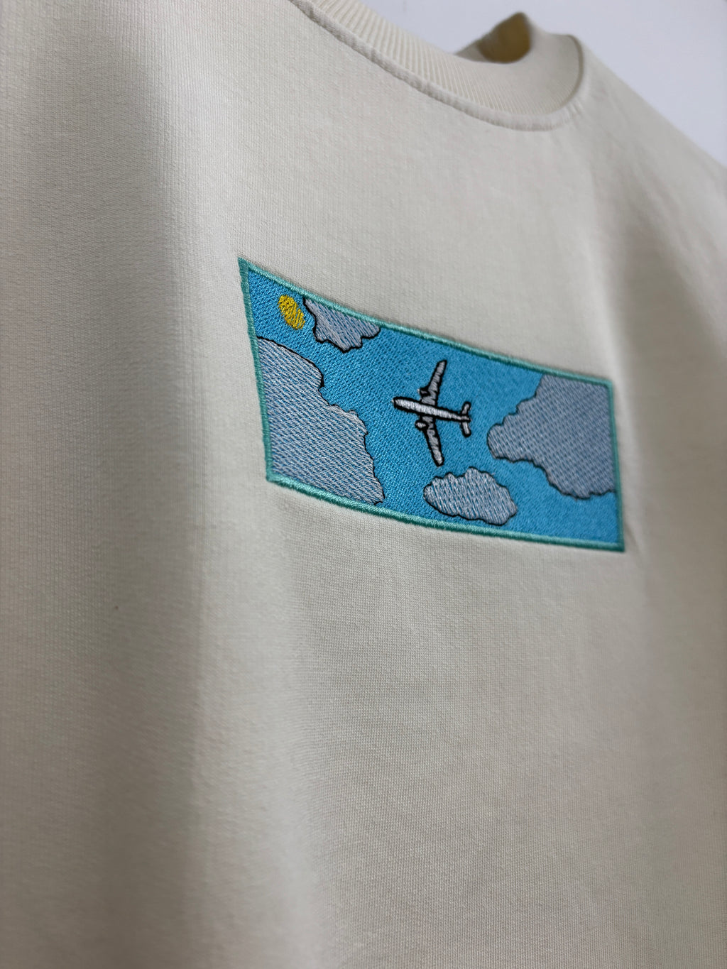 Airplane Stitched Oversized T-shirt