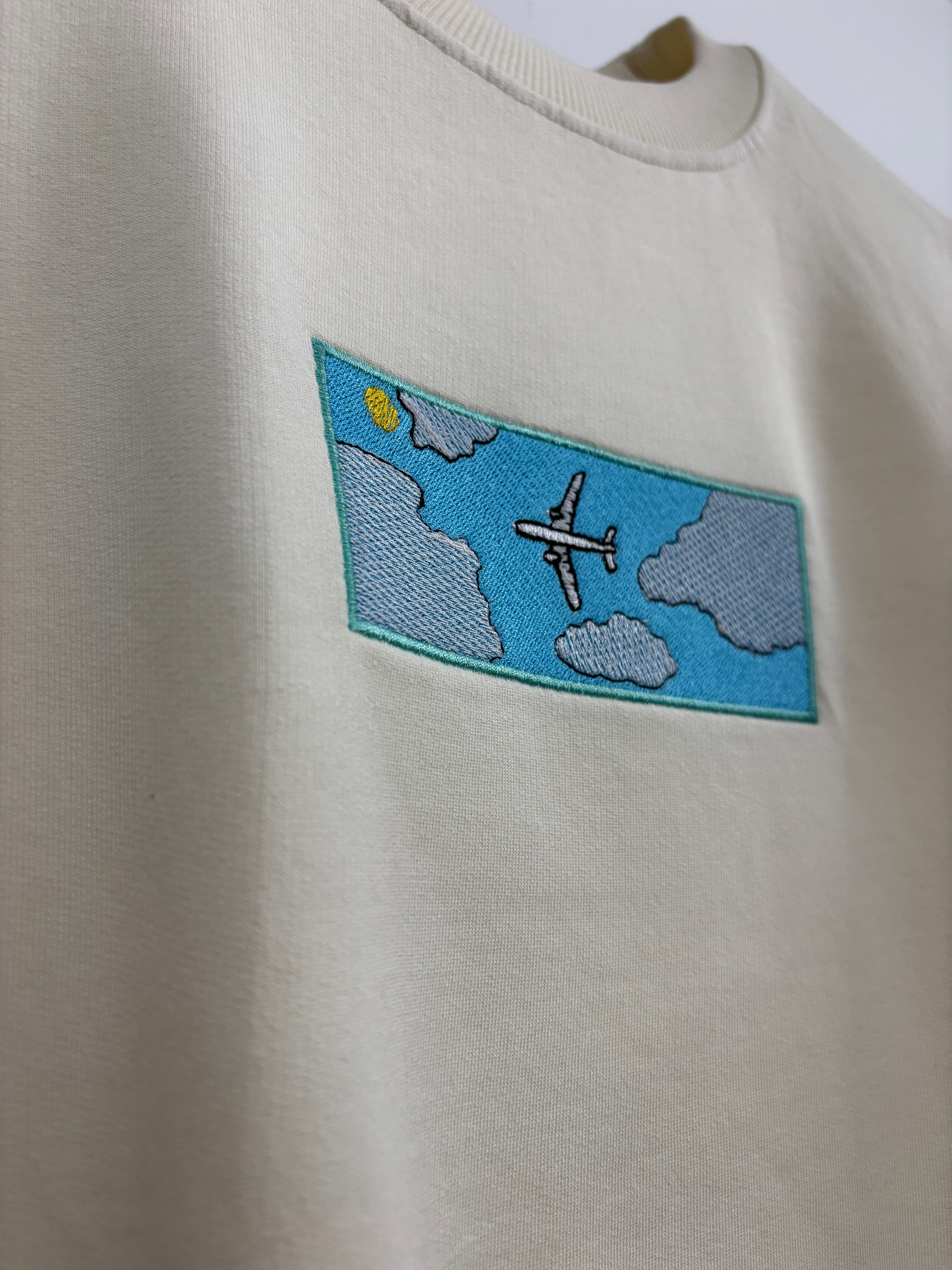 Airplane Stitched Oversized T-shirt