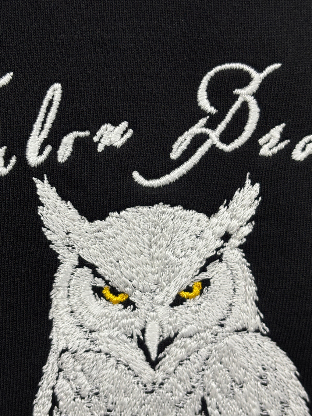 Glowing Owl Black Oversized T-Shirt