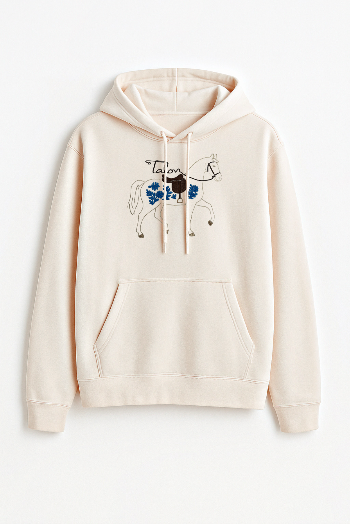 Horse Saddle Embroidered Oversized Hoodie
